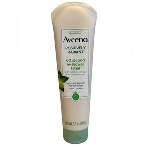 Aveeno Positively Radiant 60 Second In Shower Facial 5 oz New